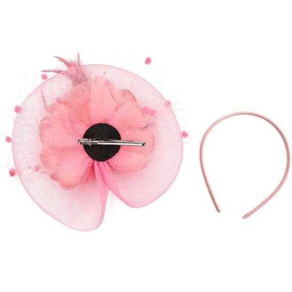 Fascinators Hat for Women Tea Party Headpiece Wedding Cocktail Flower - Picture 4 of 7